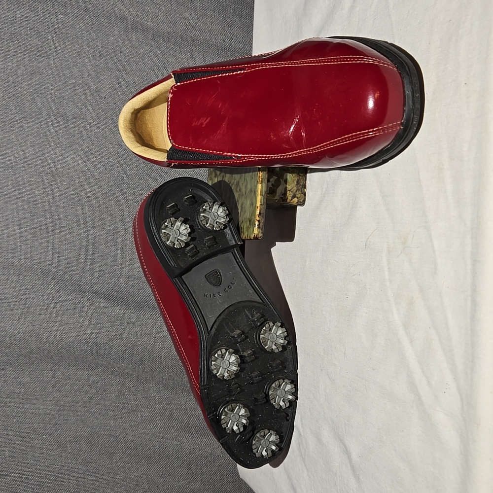 Nike Golf Verdana Last slip on loafer cleat size 6.5 patent leather red